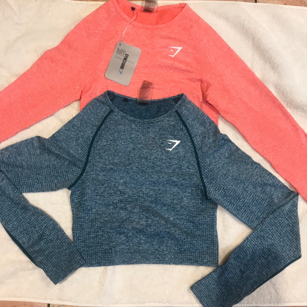 GYMSHARK crop tops zise MEDIUM @taylormaesfoster